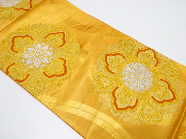 アンティーク　立涌に華紋織り出し袋帯（着用可）